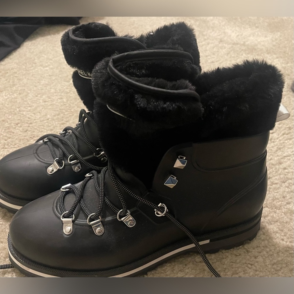 Michael Kors Lanis PVC and Faux Fur Rain Boot